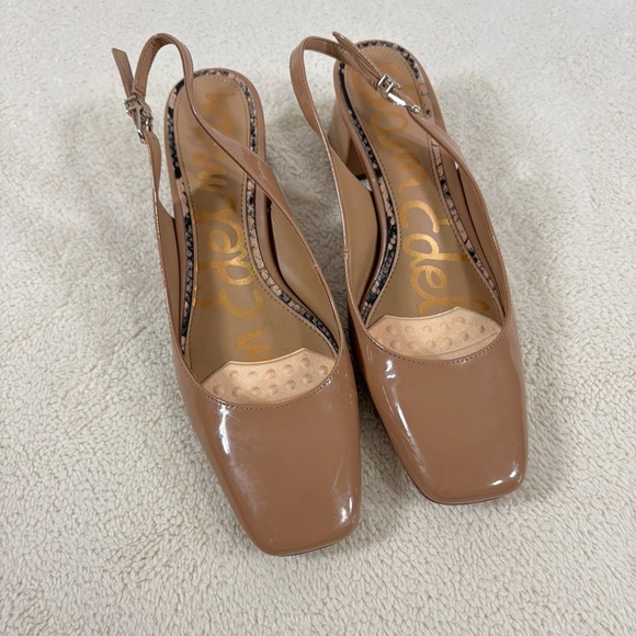 Sam Edelman Tamara Snip-Toe Slingbacks size 9.5 nude cream color - Picture 1 of 8